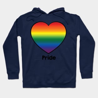 Pride. Rainbow heart design to support love and inclusion. Hoodie